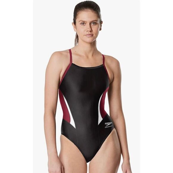 Speedo Women's Swimsuit One Piece Endurance+ Cross Back Solid Adult - Picture 1 of 8